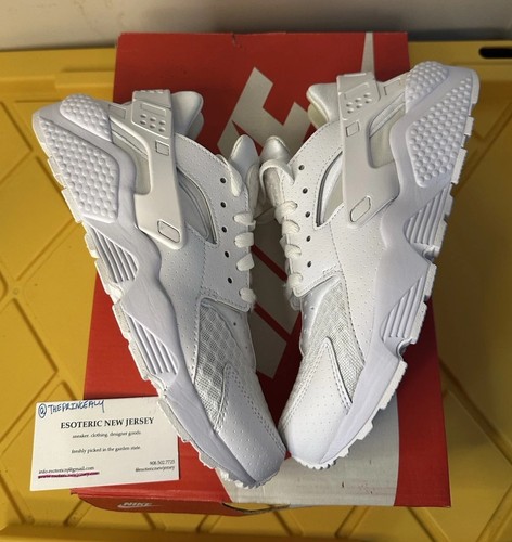 NEW Nike Air Huarache Men's Size 7.5 White/White- Pure Platinum 318429-111 - Picture 6 of 7