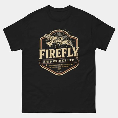 firefly serenity ship works tshirt-serenity class transport ship sci-fi tee