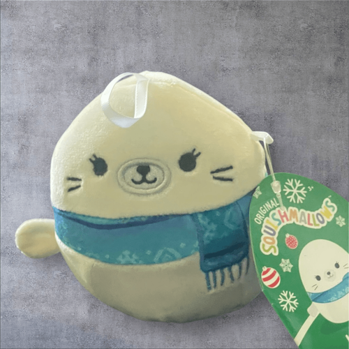Nuevo Squishmallow Dabney & Lucille The Seal adorno de Navidad juguetes de peluche - Imagen 4 de 14