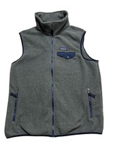 Patagonia Synchilla Snap T Fleece Vest Men  s Medium Large Grey