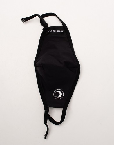 RRP€125 MARINE SERRE Fitted Face Mask Size M-L Adjustable HANDMADE in France - Picture 7 of 7