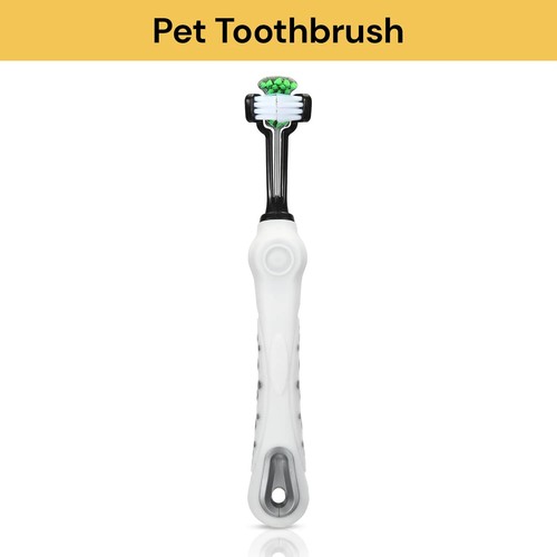 Three Sided Dog Toothbrush Reduce Tartar / Pet Dog Cat Oral Teeth Cleaning Care - Picture 12 of 20
