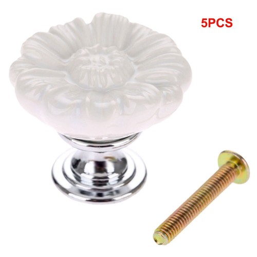 Chrysanthemum Shape Door Knobs Cabinet Handles Cupboard Drawer Pulls Single-hole - Picture 13 of 14