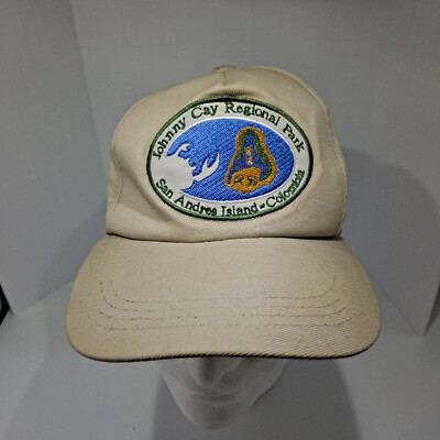 Johnny Cay Regional Park San Andres Island Colombia Beige Hat Adjustable Cap