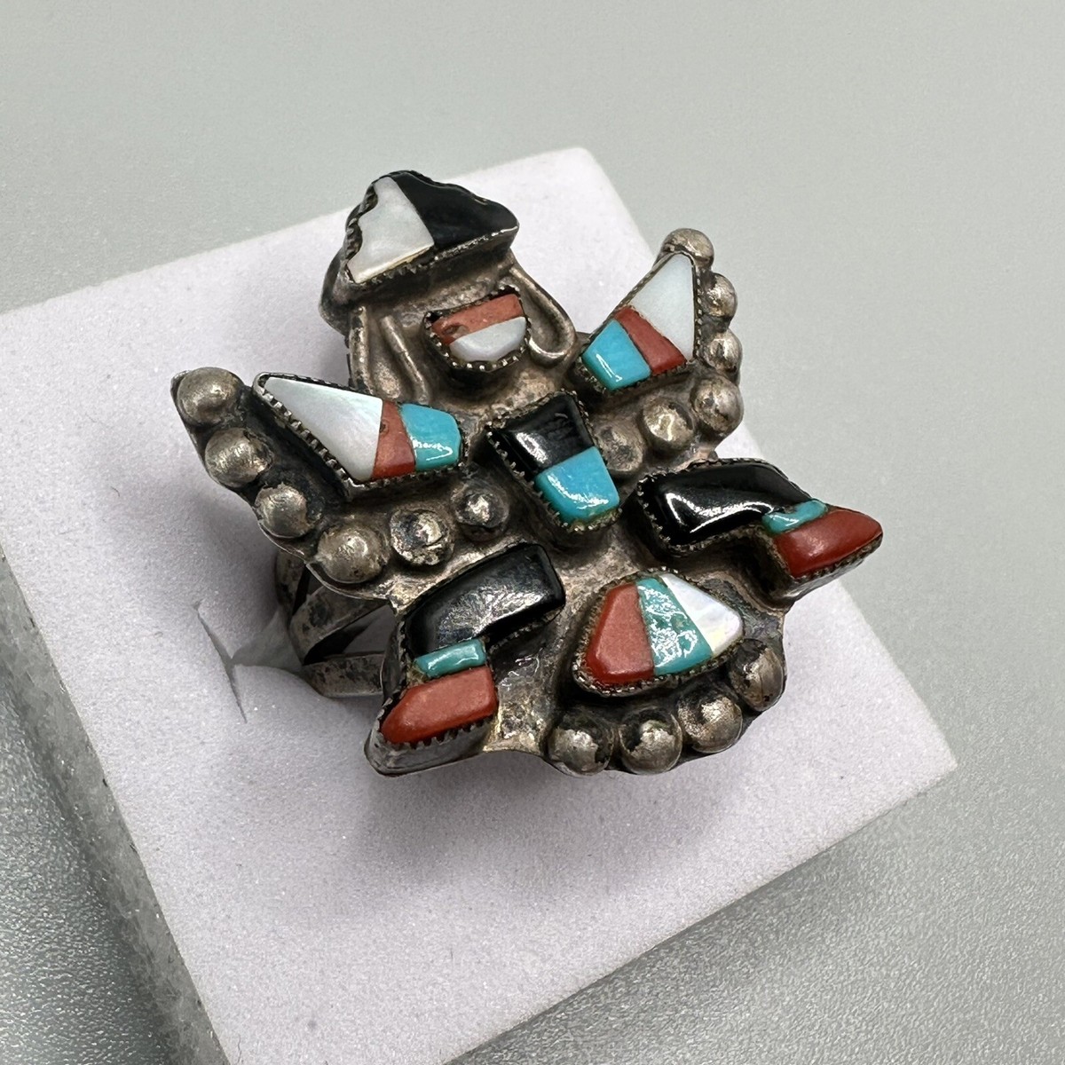 Vintage Zuni Bird Dancer Turquoise Native American Jewelry