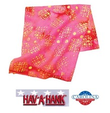Hav-A-Hank BATIK Pink TIE DYE BANDANA COTTON Head Neck Wrap Scarf Face Mask clai