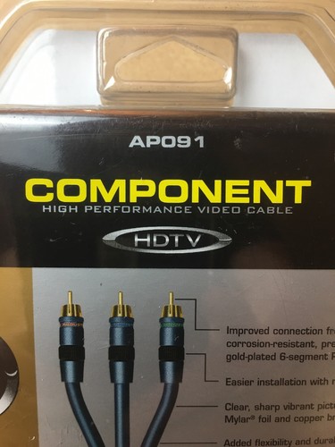 Acoustic Research AP091 3-Pc, 6-Foot Red/Blue/Green Component Video Connectors - Picture 5 of 9