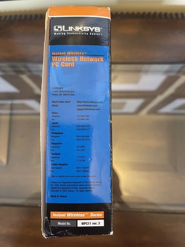 Brand New Linksys Instant Wireless Network PC Card WPC11. Version 3 - Picture 3 of 6