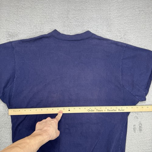 Vintage Syracuse sweatshirt mens Large orangemen 80s crewneck pullover blue - Picture 8 of 8