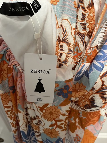 ZESICA Womens Long Halter Neck Floral Print Backless Split Beach Maxi Dress XXL - Picture 2 of 3