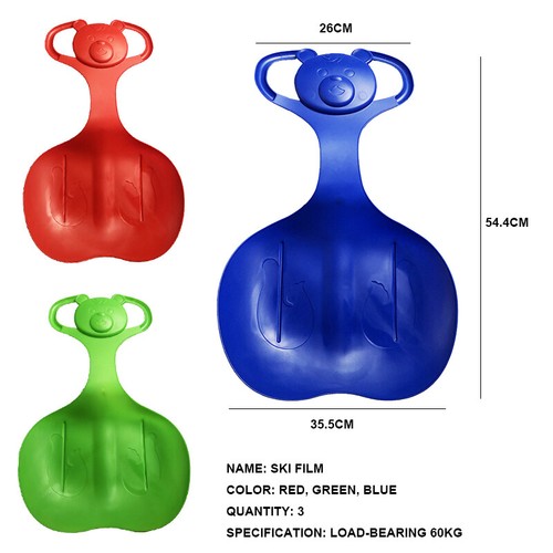 3X Schneeflitzer Schneerutscher Porutscher Kinder Rutschteller Schlitten Rodel - Bild 9 von 12