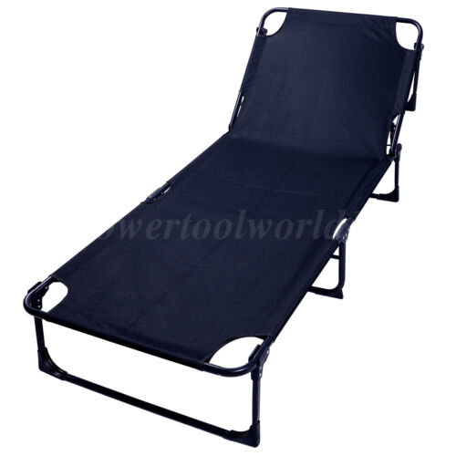 Guest Folding Sleeping Cot Adult Bed Portable Heavy Duty Cots Camping with Mat - Picture 2 of 12