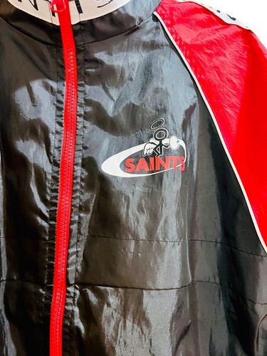 Saints - ST KILDA | SIZE 14| Vintage Footy Raincoat AFL Hood Jacket - Chest 80cm - Picture 2 of 9