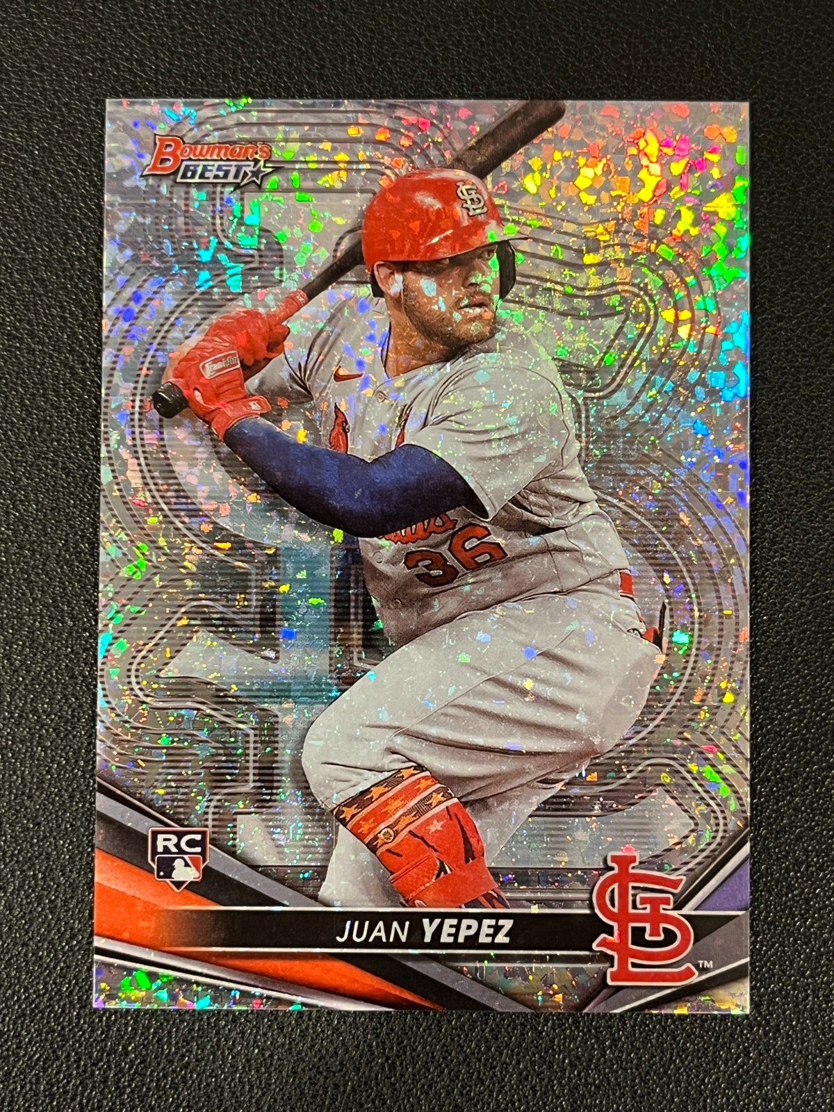 Juan Yepez 2022 Bowman's Best Rookie RC Mini Diamond /299 Cardinals 15