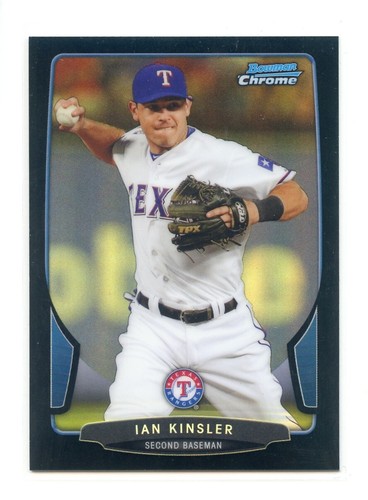 2013 Bowman Chrom SSP seltener schwarzer Refraktor #04/15 Ian Kinsler #203