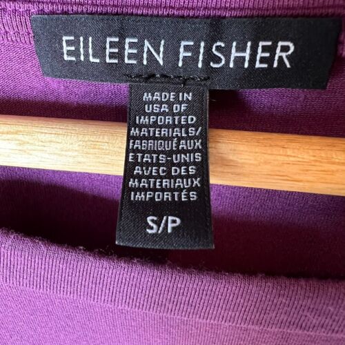 Camiseta deportiva Eileen Fisher para mujer talla S/P ciruela manga larga dobladillo alto bajo manga abertura - Imagen 2 de 11