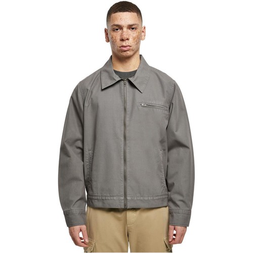 Urban Classics Overdyed Workwear Jacket Old School Collar Work Clothes - Picture 5 of 24