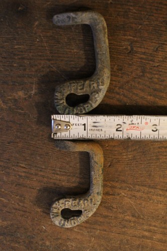 2 Vintage/Antique Wm. H. Pearl Iron Door Latches Indianapolis Indiana - Picture 6 of 7