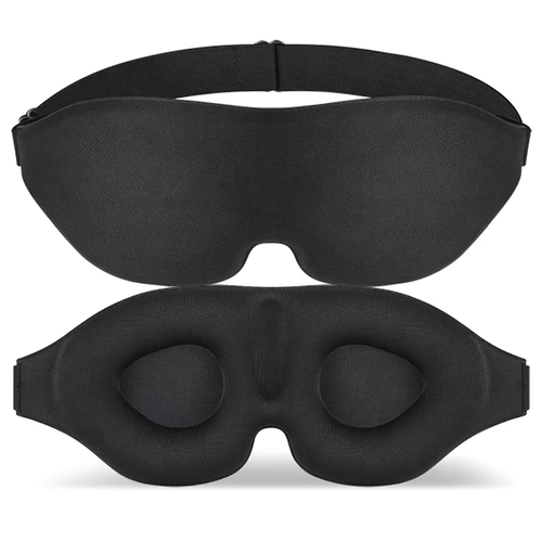 2 Pack Travel 3D Eye Mask Sleep Soft Padded Shade Cover Rest Relax Blindfold - Picture 2 of 9