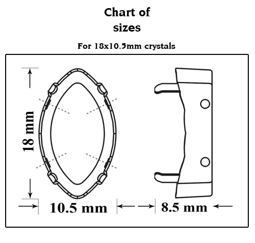 Ajustes de piedras de lujo PRIMERO superiores se adaptan a 4775 cristales de ojos de 18 mm - Imagen 2 de 3