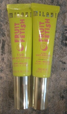 2 Pack Milani Fruit Fetish Lip Balm - Kiwi Watermelon  .41 Oz 