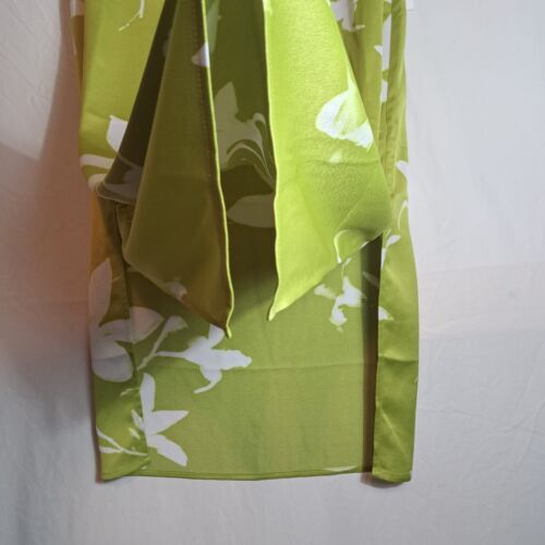 Falda para mujer CALVIN KLEIN talla mediana verde blanco estampado floral abertura lápiz NUEVO - Imagen 3 de 8