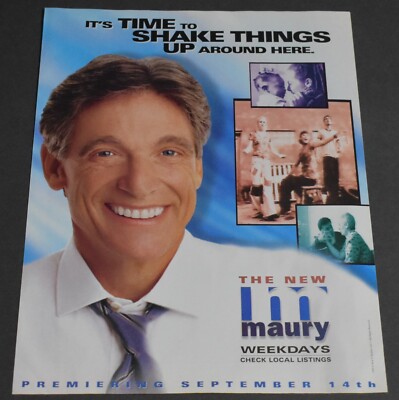 1998 Print Ad Maury  Povich Show It's Time to Shake Things up Around Here TV Art