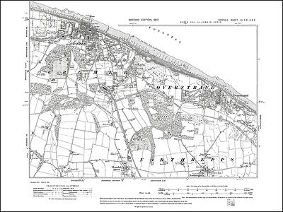 Street Map Of Cromer Old Map Of Cromer, Overstrand, Northrepps, Norfolk In 1907: 11Ne Repro |  Ebay