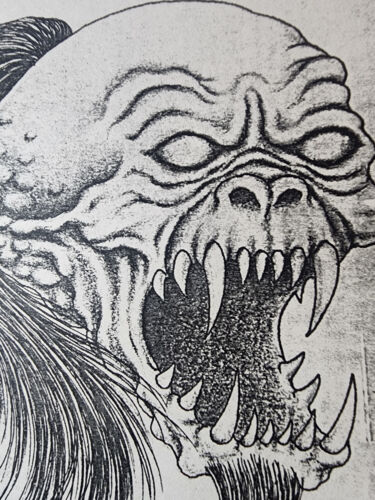 1984 VINTAGE Jack Rudy Traditional Tattoo Flash Sheet Wizard, Fantasy, Skull - Picture 4 of 9