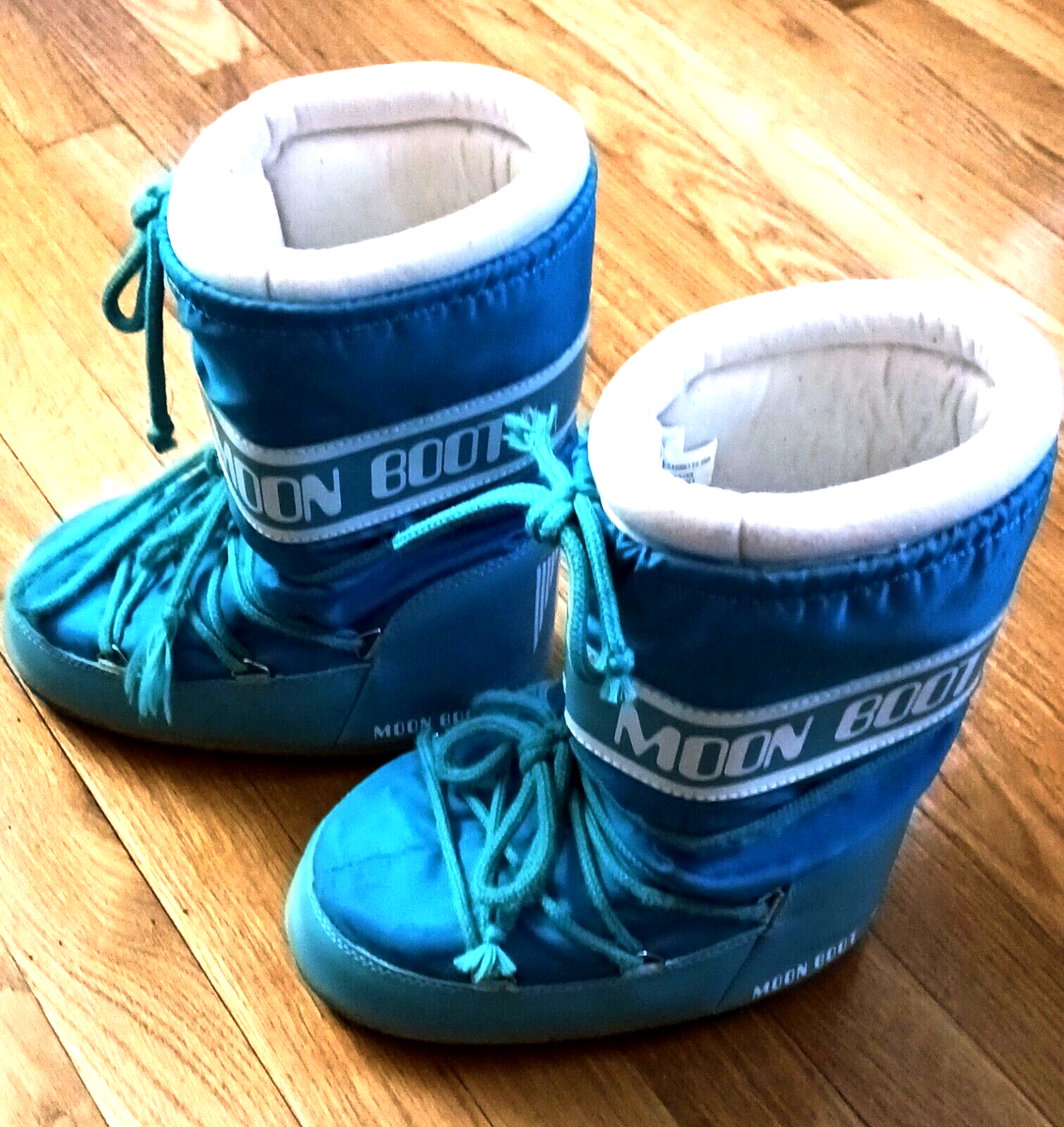 The Original Moon Boot Kid's Size 13.5 US Teal Retro Vintage