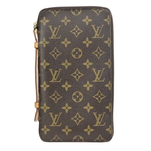 LOUIS VUITTON Organizer De Voyage Wallet Monogram Leather Brown M60119 86ED166 - Picture 3 of 16
