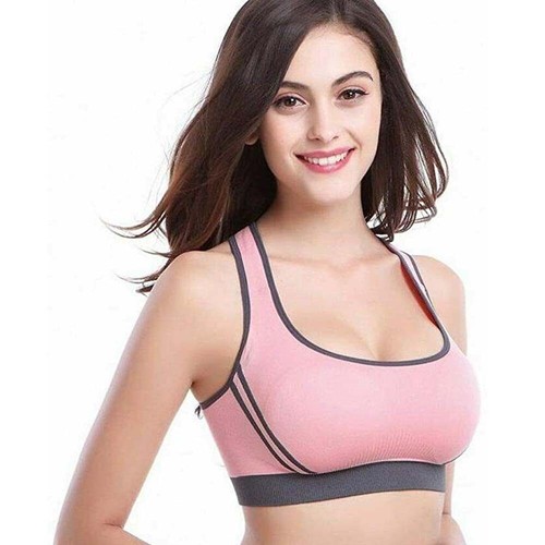 Comfortable Women Sports Bra Stretchable Padded Seamless Support Yoga Workout - Picture 3 of 15