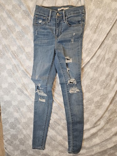 Levi's 720 High Rise Super Skinny Jeans - Size 24 - Denim - Picture 1 of 5