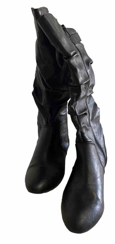 Lower East Side Womens Size 7 Black Knee High Slouch Tall Riding - Foto 2 di 19