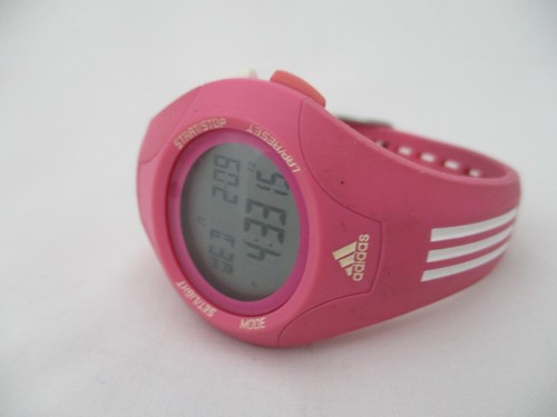 Adidas Women's Digital Pink Buckle Band Watch Water Resistant - Picture 4 of 12