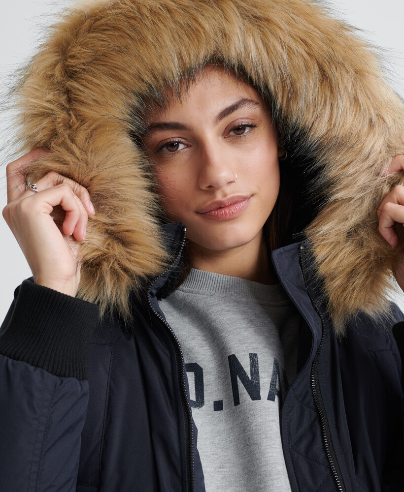 Eclipse Navy Superdry Winterjacke Damen Bomberjacke Superdry Damen