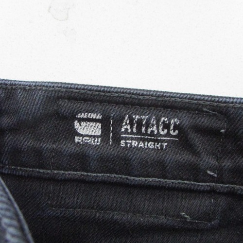 G-Star Jeans Mens W28-W30 L27 Black Straight Crop Denim Attacc Button Fly - Picture 5 of 10