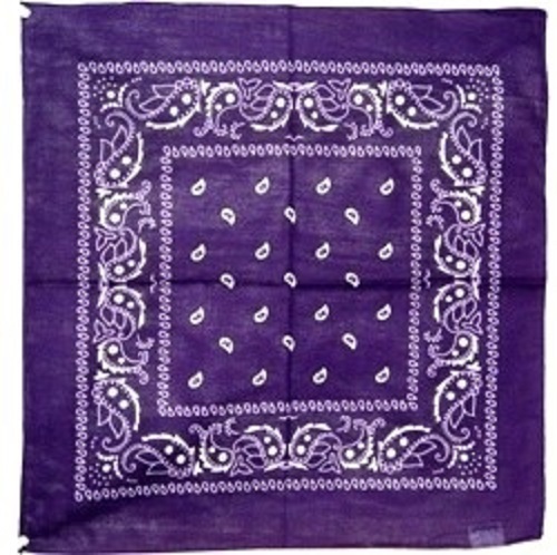 Lot Vendu en Gros 3 55.9cmx55.9cm Cachemire Violet Bandana Bandanna - Photo 1/1