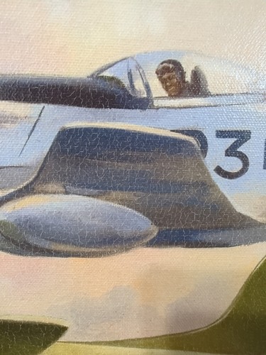 The Tuskegee Airmen The All Black Figher Group Lithograph on Canvas 20"x24" - Picture 8 of 14