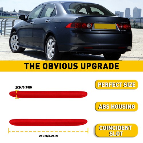 2PCS Rear Bumper Reflector Light For Honda Accord Euro CL7 CL9 04-08 CR-V 05-06 - Picture 5 of 10