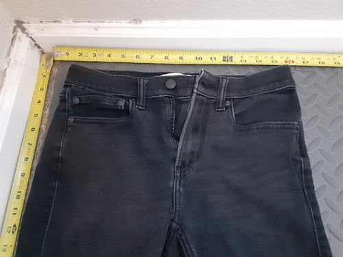 Abercrombie Kids Jeans Boys 15/16 Slim Black Dark Wash #S124 - Picture 2 of 6