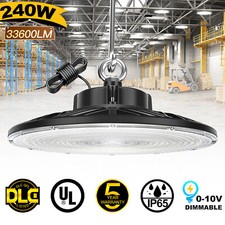240W UFO LED High Bay Light 38,000LM Commercial Warehouse Factory Lighting 5000K