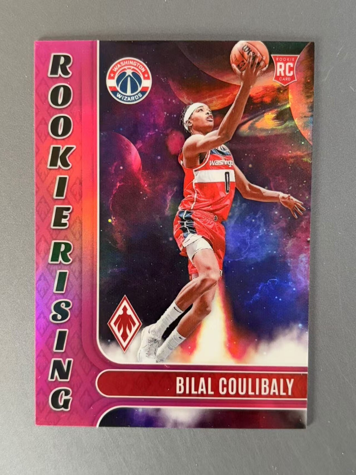 Bilal Coulibaly 2023-24 Panini Phoenix Rookie Rising Pink /99 RC #18