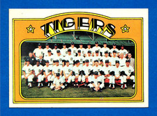 1972 TOPPS #487 DETROIT TIGERS TEAM CARD -- EX