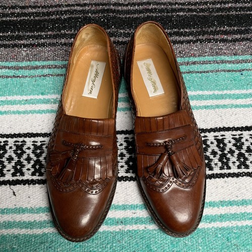 MEZLAN Mens Alicante Brown Wingtip Tassel Loafer K