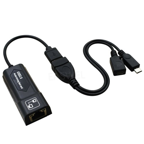 LAN Ethernet Rj45 Connector OTG USB Adapter Cable for Amazon Fire Stick 2nd - Picture 3 of 3