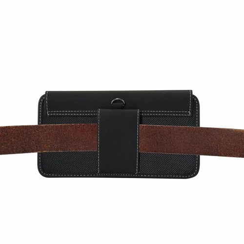 Hombres Teléfono Celular Cubierta Cinturón Paquete Bolso Lazo Cintura Funda Estuche Cartera de Cuero - Imagen 12 de 16