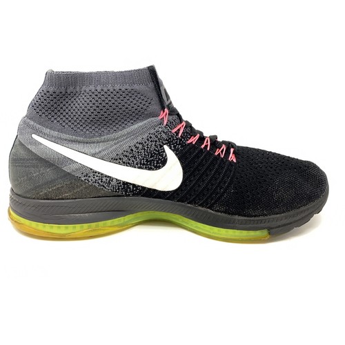 Nike Mens Zoom All Out Flyknit Trainer Shoe Sz 9 M Racer Black Gray 844134-002 - Picture 2 of 12