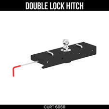 CURT Double Lock Gooseneck Hitch, 2-5/16 Flip Ball, EZr System, 30K lbs, 60611