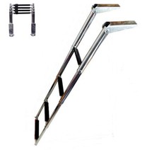 1155mmStainlessSteel Telescopic 4Step BoatLadder WearResistance Non-slip Durable
